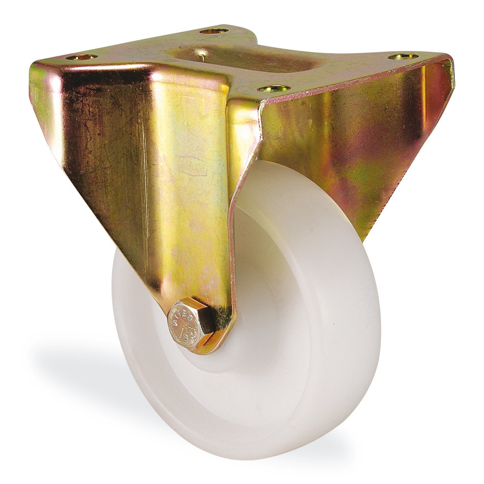 6105 MAB 100 | 100 mm Plated Polypropylene (PP) Bushing Fixed Caster 6105 MAB 100 | 100 mm Plated Polypropylene (PP) Bushing Fixed Caster